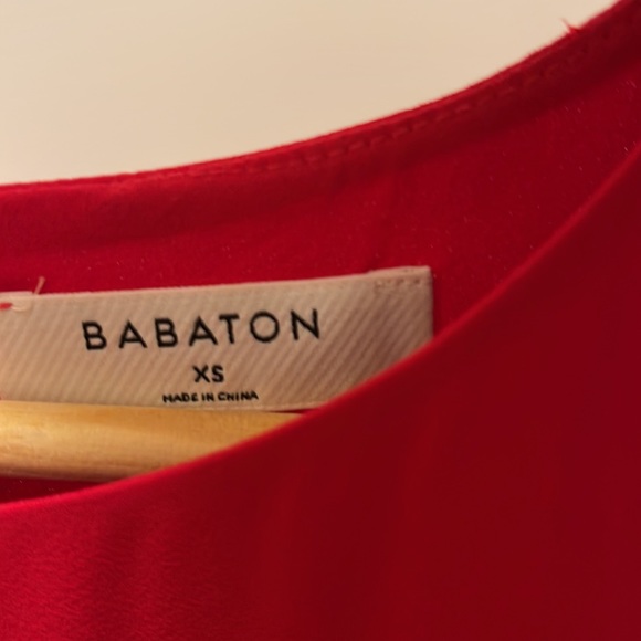 Red ruffle sleeve Babaton Dress - Picture 3 of 3